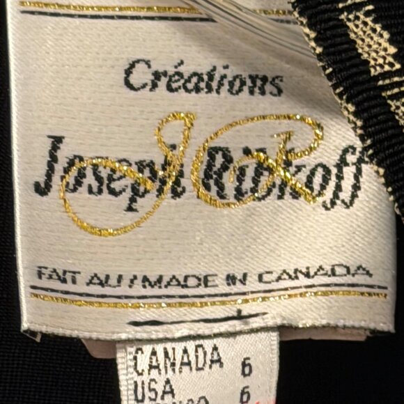 Joseph Ribkoff vintage Black & Gold Tiger Print Long Sleeve Turtleneck Dress Siz - Picture 2 of 12